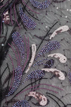 BABEYOND Shawls & Scarves | Vintage<1920s Beaded Fringe Floral Shawl