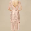 BABEYOND Flapper Dresses | Wedding Dresses<1920s Beaded Off Shoulder Sequined Dress
