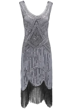 BABEYOND Flapper Dresses | Fringe<1920s Beaded Sequin Fringe Prom Party Dress