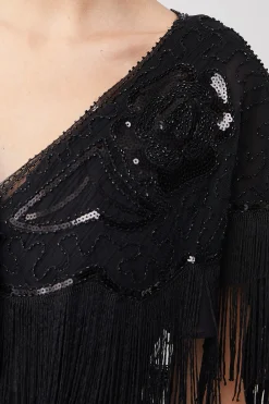 BABEYOND Shawls & Scarves | Vintage<1920s Beaded Sequin Gatsby Shawl