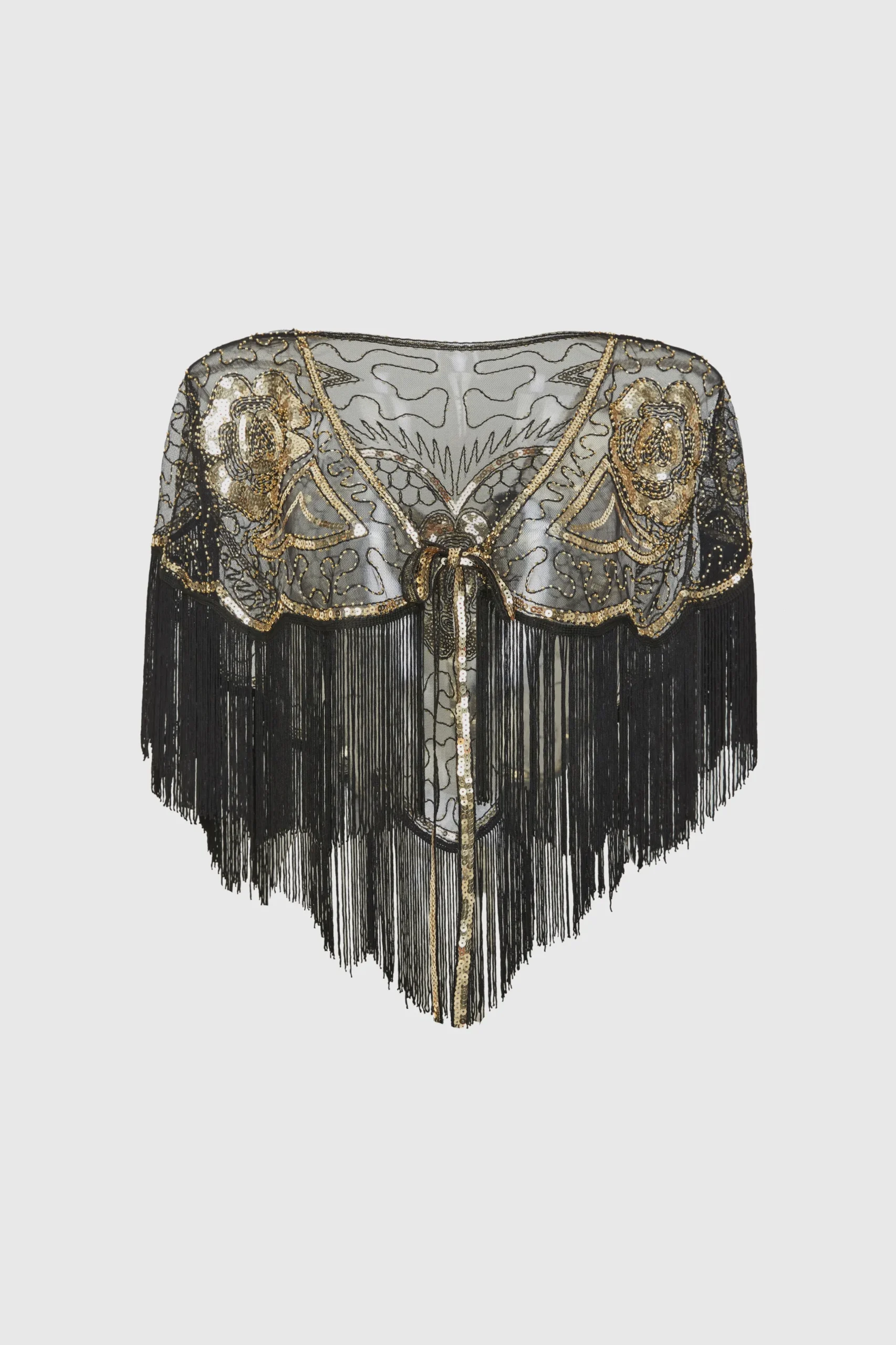 BABEYOND Shawls & Scarves | Vintage<1920s Beaded Sequin Gatsby Shawl