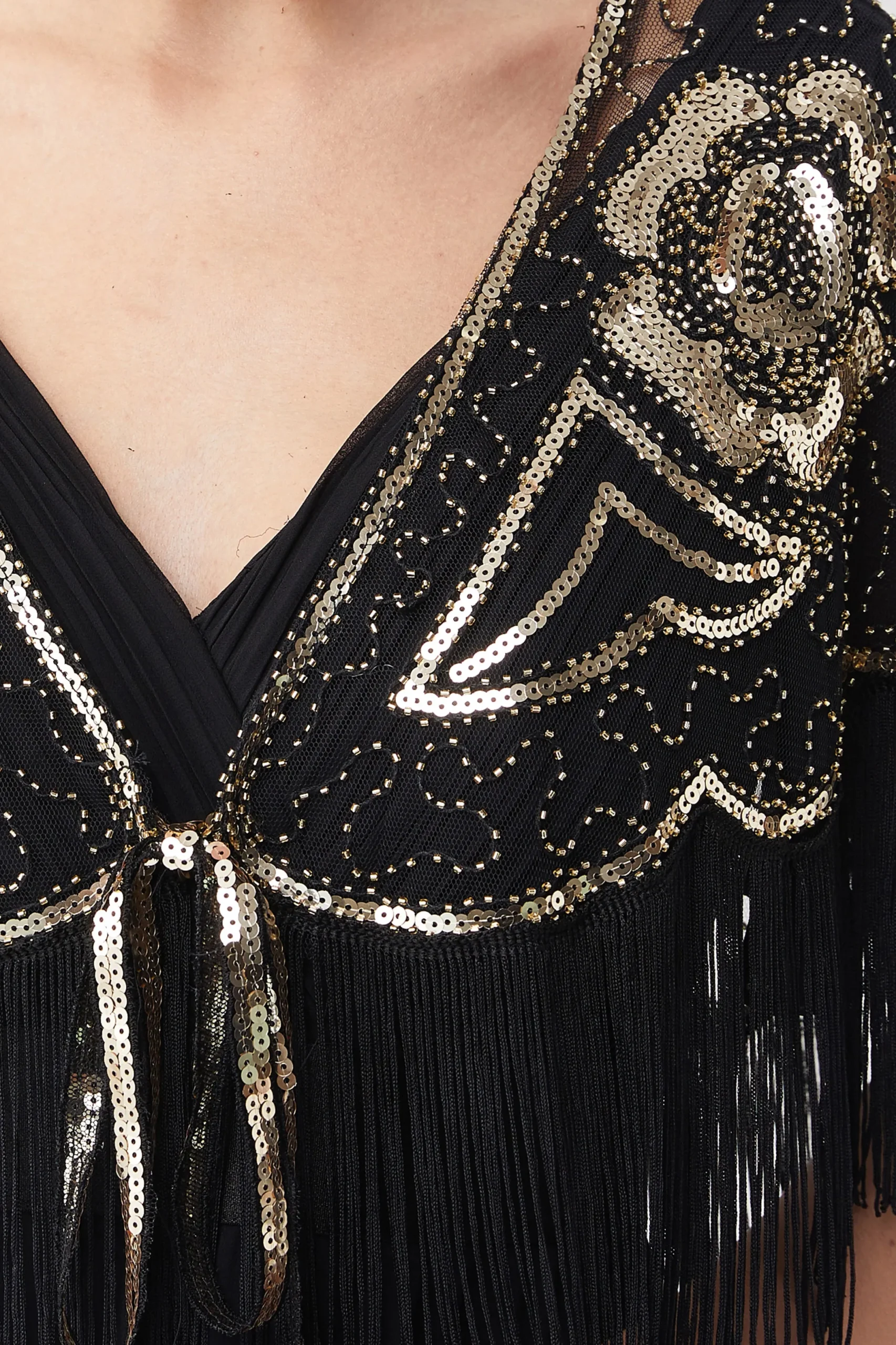 BABEYOND Shawls & Scarves | Vintage<1920s Beaded Sequin Gatsby Shawl