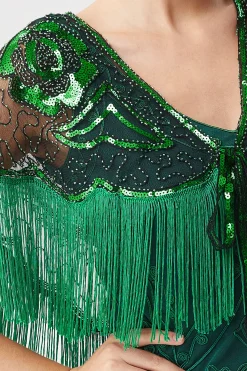 BABEYOND Shawls & Scarves | Vintage<1920s Beaded Sequin Gatsby Shawl