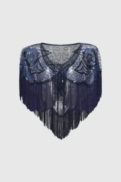 BABEYOND Shawls & Scarves | Vintage<1920s Beaded Sequin Gatsby Shawl