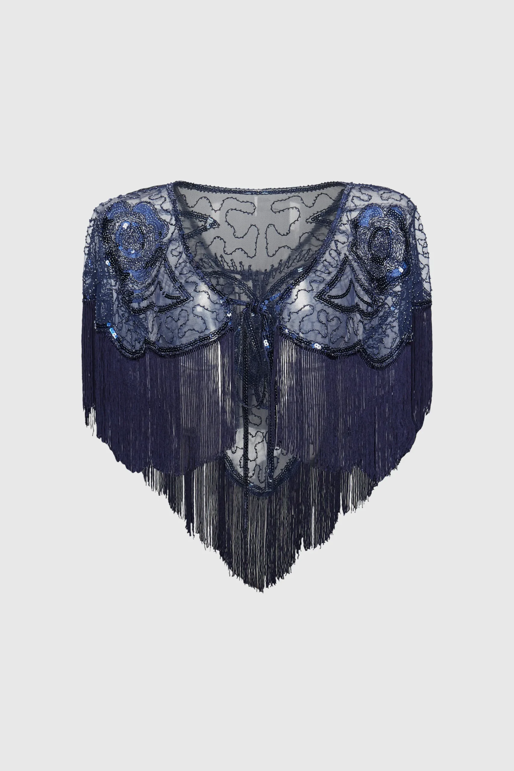 BABEYOND Shawls & Scarves | Vintage<1920s Beaded Sequin Gatsby Shawl