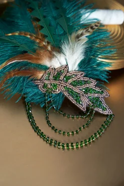 BABEYOND Feather | Rhinestone<1920s Carnival Beaded Feather Headdress