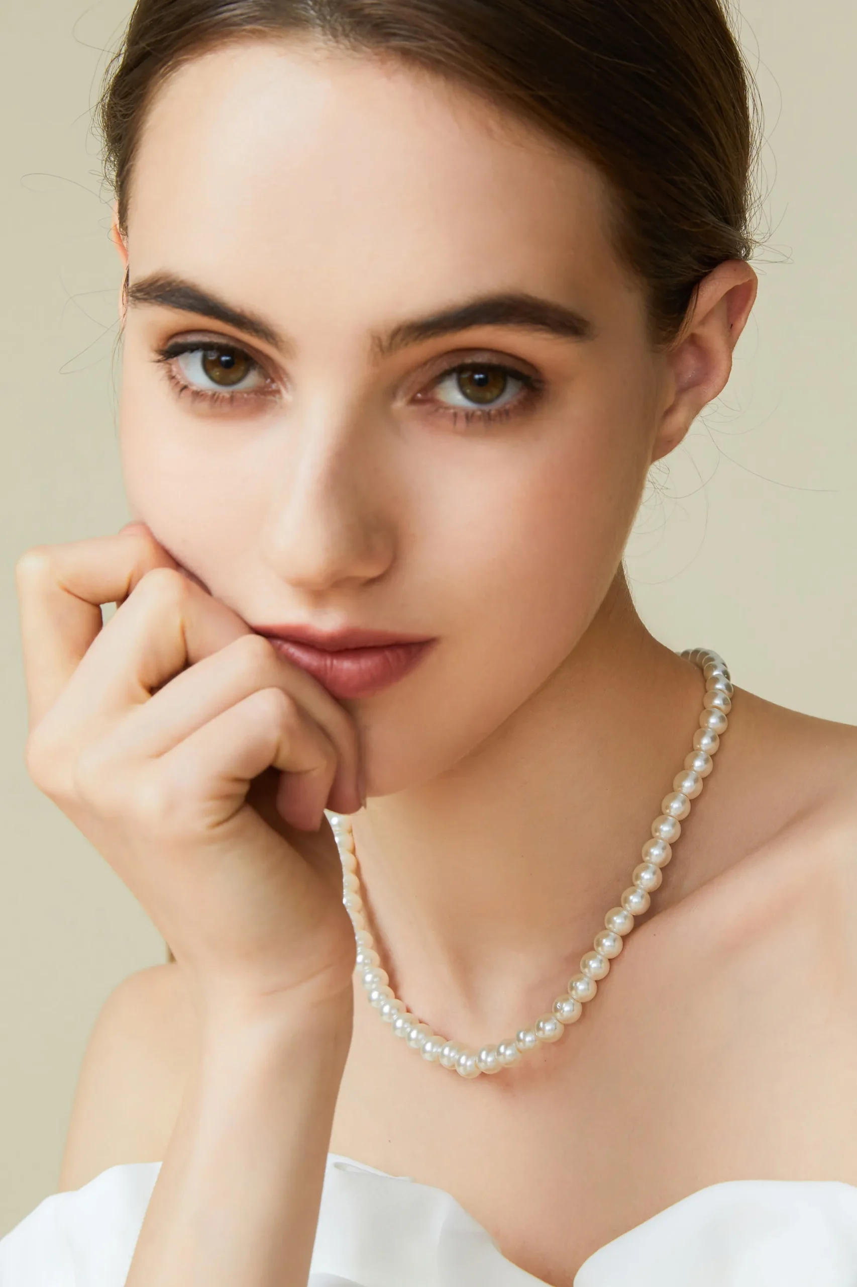 BABEYOND Vintage | Necklaces<1920s Classic Pure Cream Pearl Choker