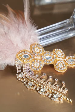 BABEYOND Feather | Rhinestone<1920s Crystal Beaded Feather Headband