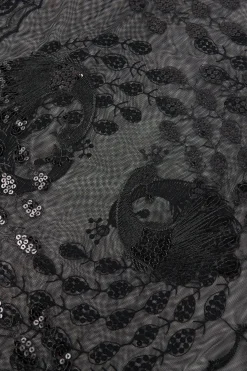 BABEYOND Shawls & Scarves | Vintage<1920s Embroidered Sequin Peacock Shawl