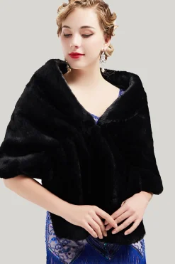 BABEYOND Shawls & Scarves | Vintage<1920s Faux Fur Scarf Wrap Evening Cape