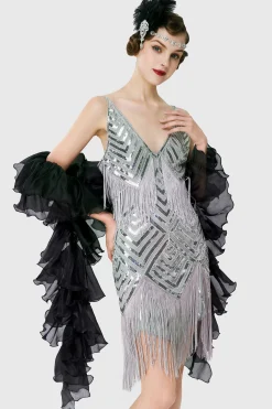 BABEYOND Shawls & Scarves | Vintage<1920s Flapper Chandelle Silk Boa