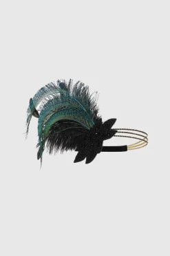 BABEYOND Feather | Chain<1920s Gorgeous Beaded Feather Hairband