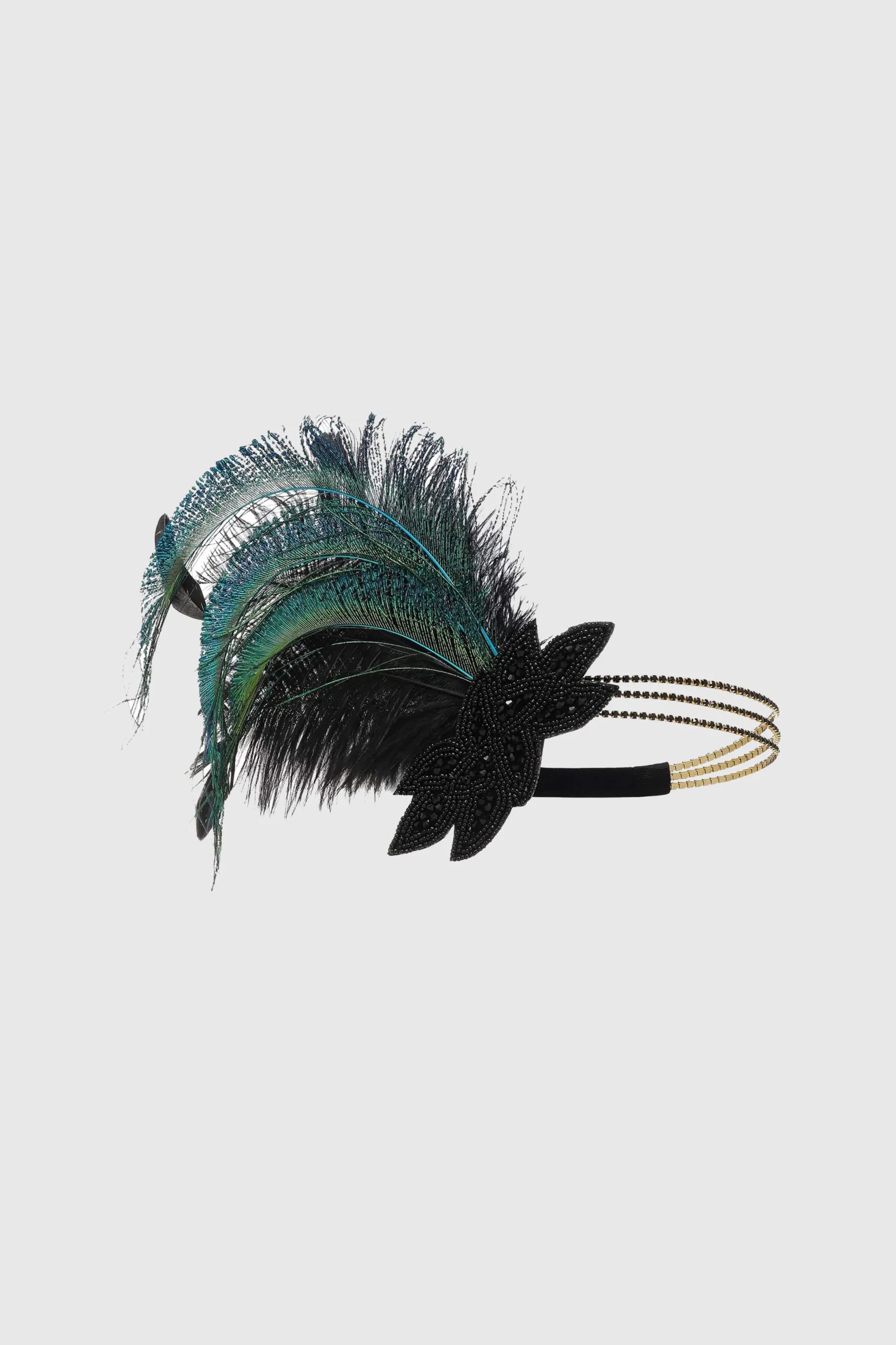 BABEYOND Feather | Chain<1920s Gorgeous Beaded Feather Hairband