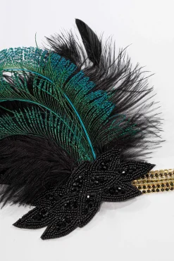 BABEYOND Feather | Chain<1920s Gorgeous Beaded Feather Hairband