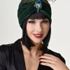 BABEYOND Hats<1920s Peacock Sequin Turban Hat
