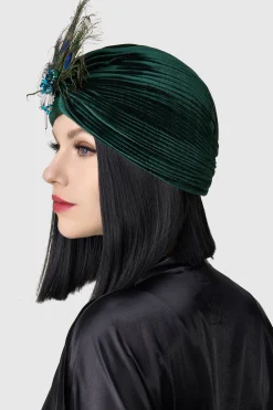 BABEYOND Hats<1920s Peacock Sequin Turban Hat