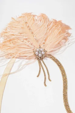 BABEYOND Feather | Rhinestone<1920s Pearl Rhinestone Feather Headband