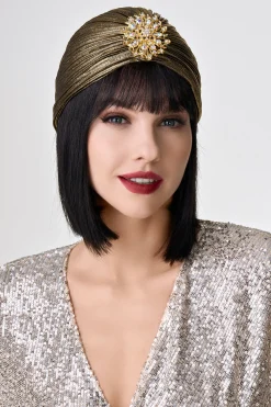 BABEYOND Hats<1920s Rhinestone Turban Hat