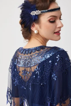 BABEYOND Shawls & Scarves | Vintage<1920s Sequin Beaded Evening Shawl