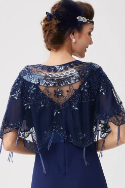 BABEYOND Shawls & Scarves | Vintage<1920s Sequin Beaded Evening Shawl