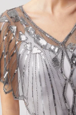BABEYOND Shawls & Scarves | Vintage<1920s Sequin Gatsby Evening Shawl