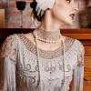 BABEYOND Feather | Feather<1920s Sparkle Crystal Leaf Feather Headband