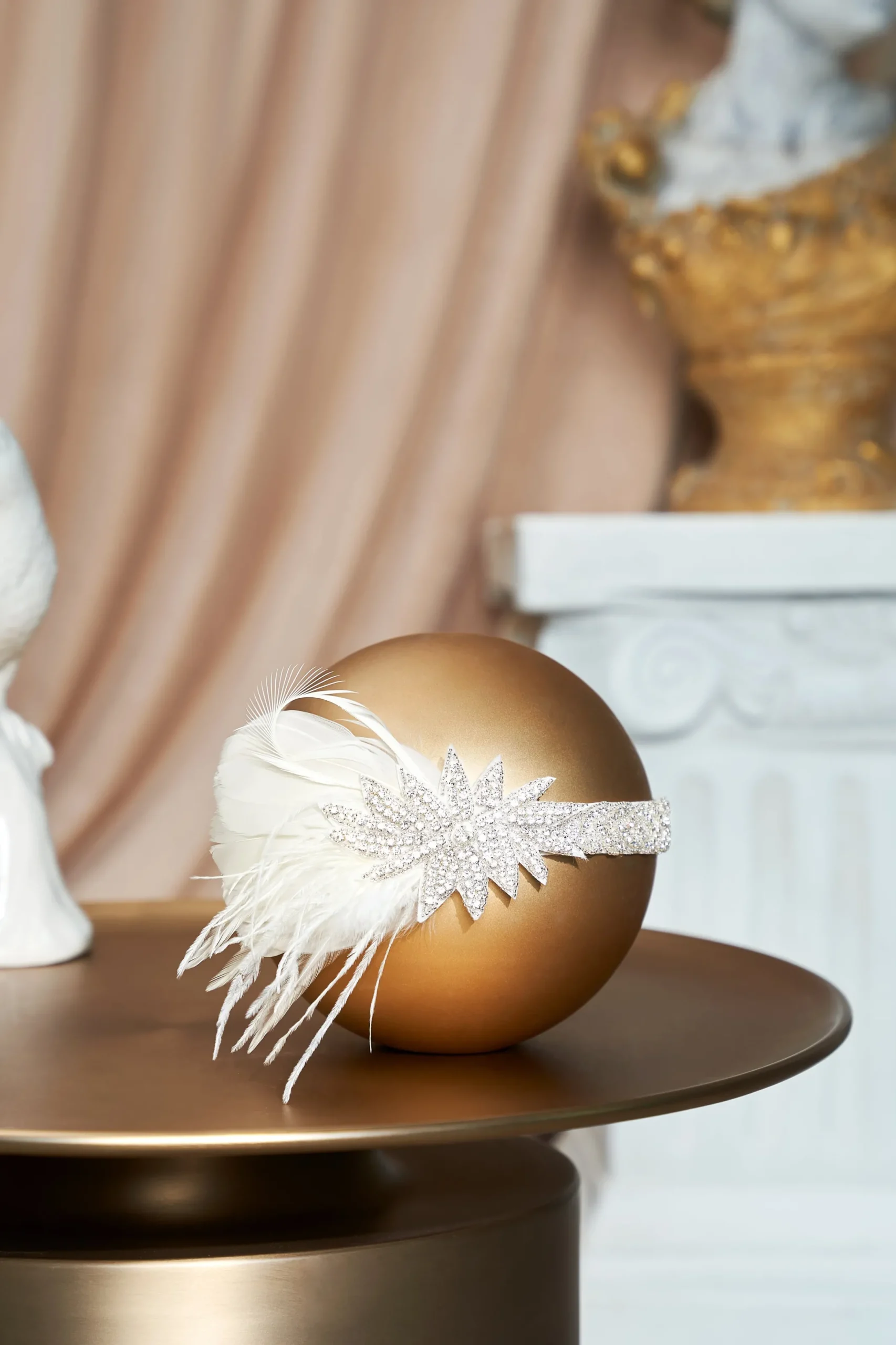 BABEYOND Feather | Feather<1920s Sparkle Crystal Leaf Feather Headband