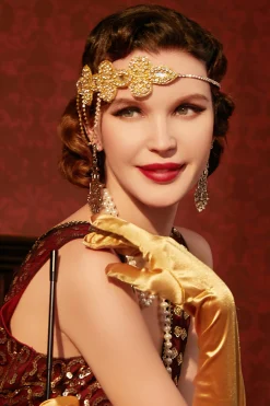 BABEYOND Rhinestone | Chain<1920s Sparkle Rhinestone Chain Floral Circlet