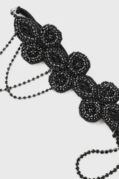 BABEYOND Rhinestone | Chain<1920s Sparkle Rhinestone Chain Floral Circlet