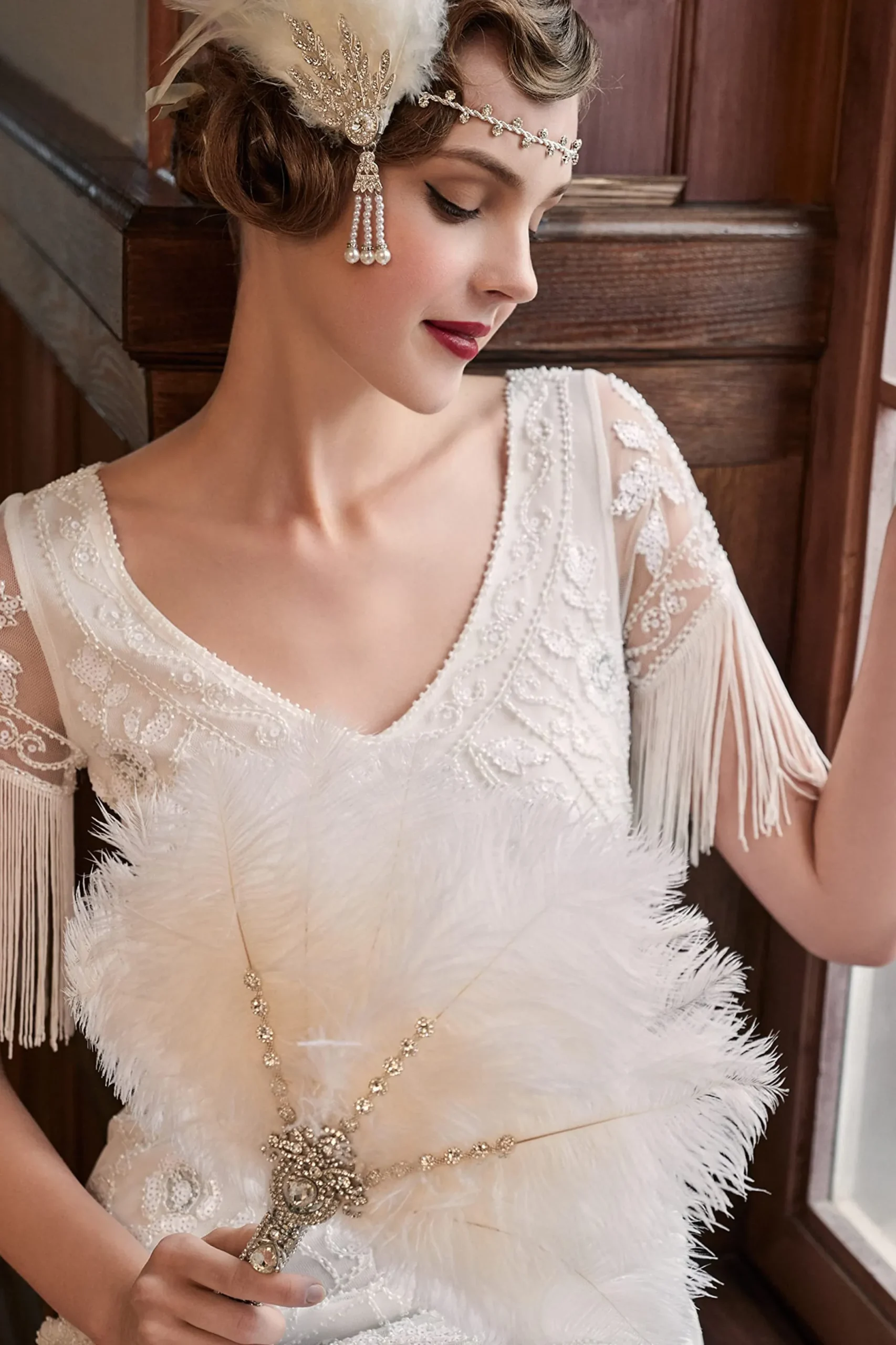 BABEYOND Fans | Vintage<1920s Vintage Feather Bouquet Fan