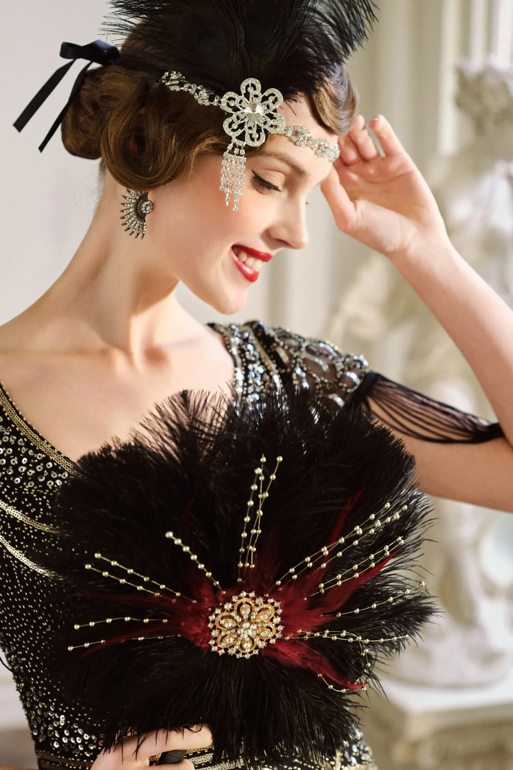 BABEYOND Fans | Vintage<1920s Vintage Feather Bouquet Fan