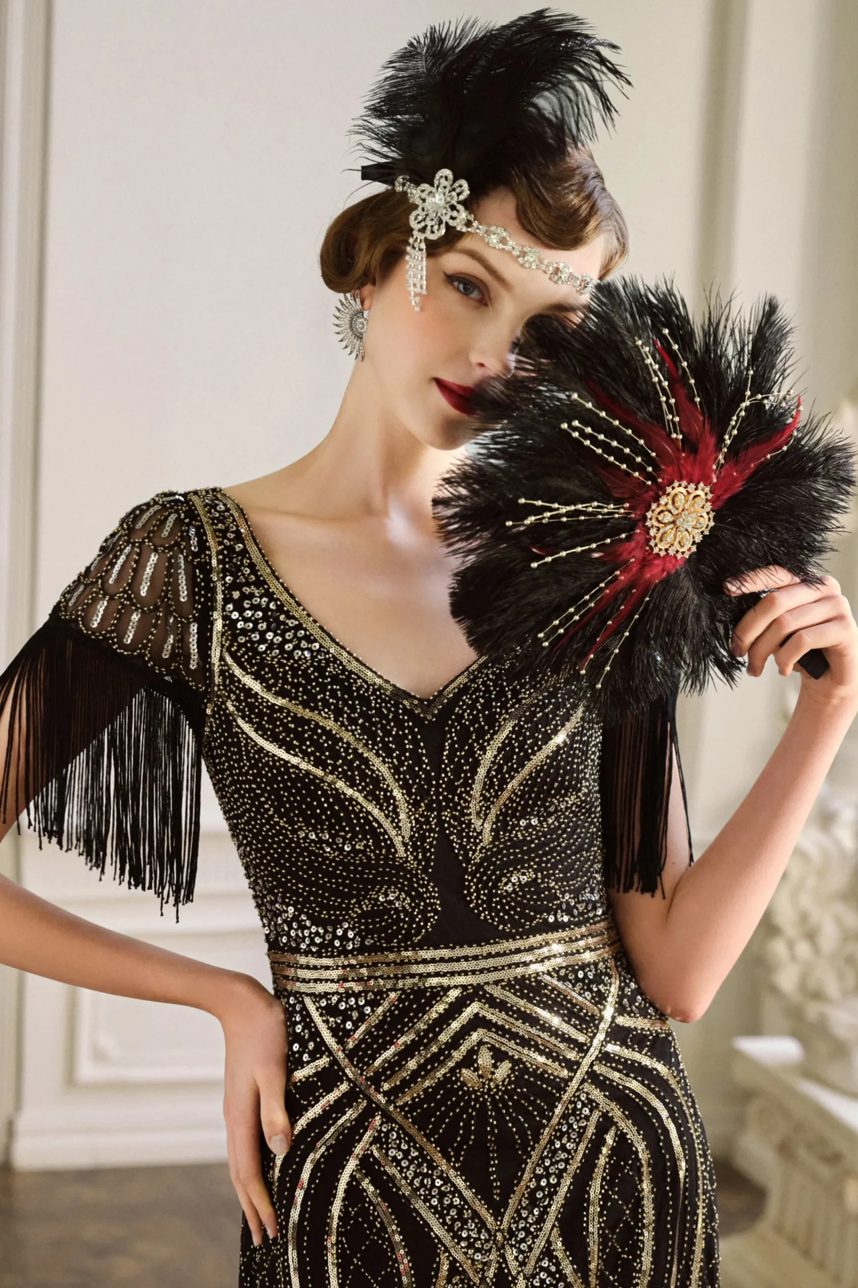 BABEYOND Fans | Vintage<1920s Vintage Feather Bouquet Fan