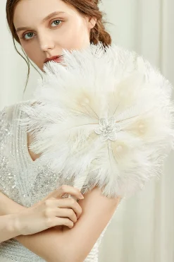 BABEYOND Fans | Vintage<1920s Vintage Feather Bouquet Fan