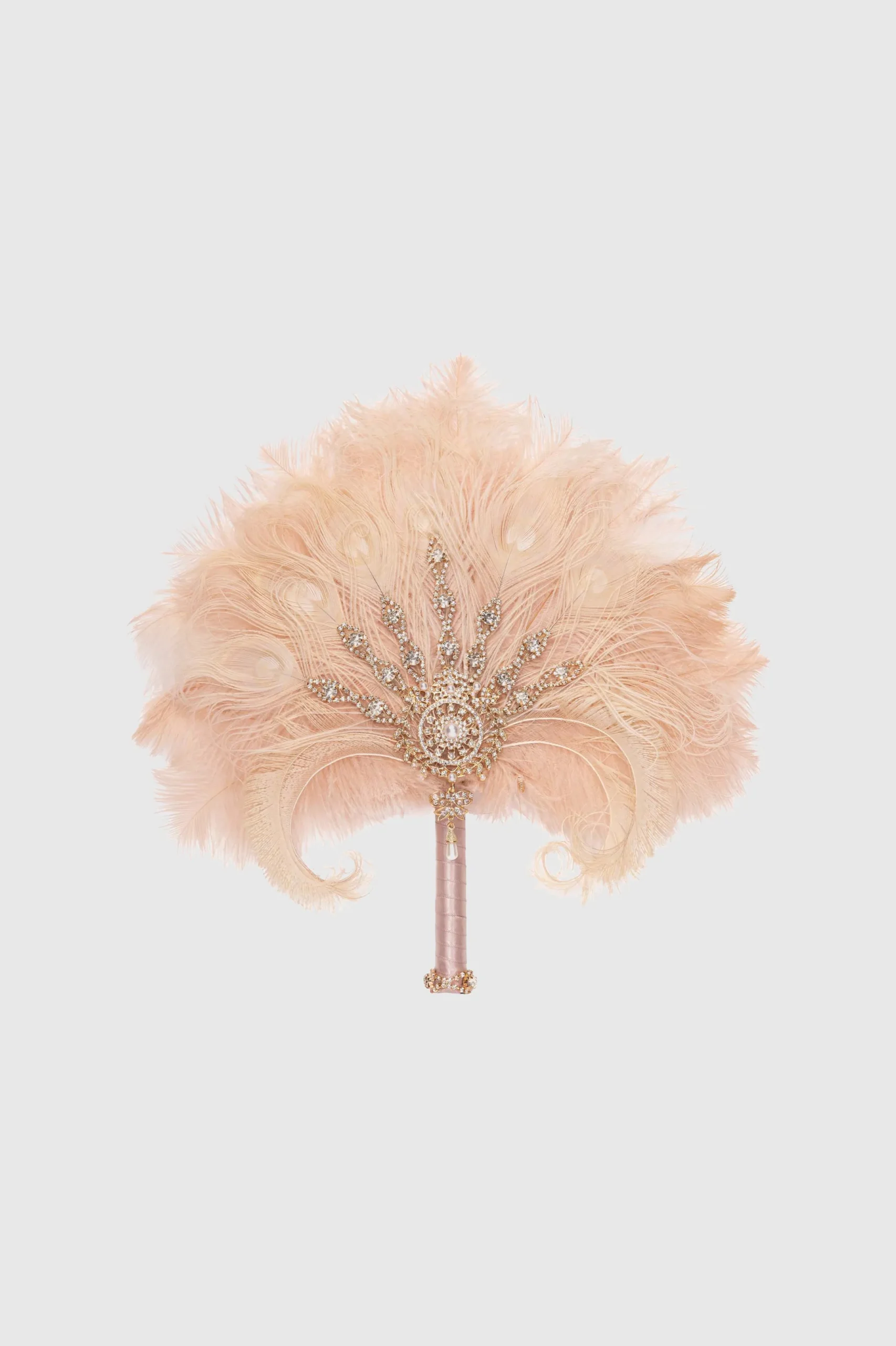 BABEYOND Fans | Vintage<1920s Vintage Rhinestone Feather Fan