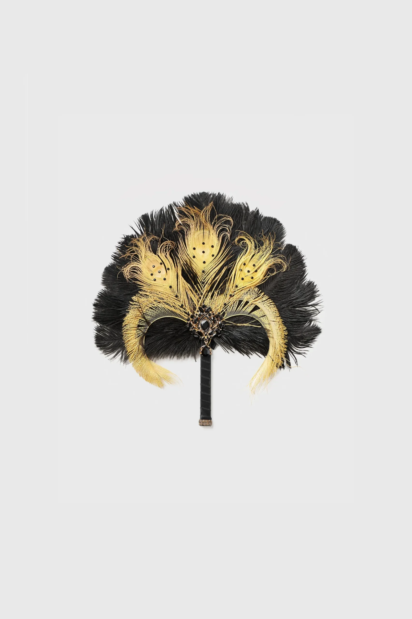 BABEYOND Fans | Vintage<1920s Vintage Rhinestone Feather Fan