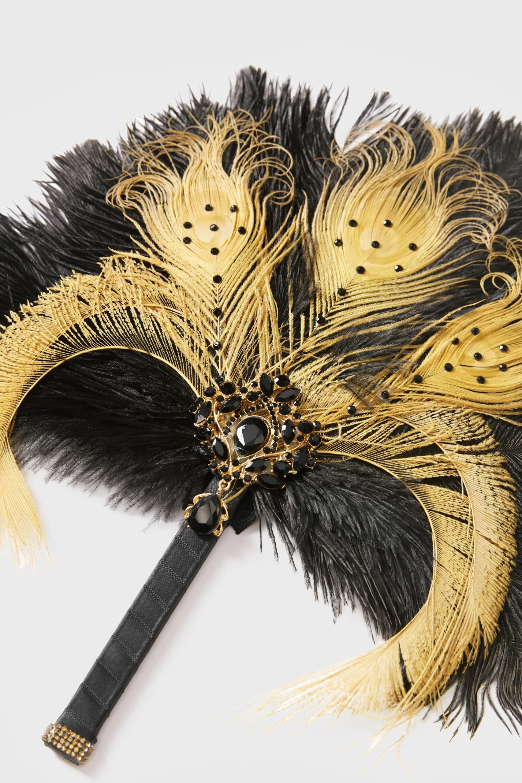 BABEYOND Fans | Vintage<1920s Vintage Rhinestone Feather Fan