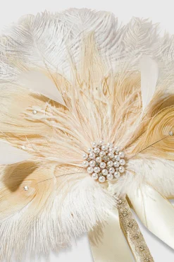 BABEYOND Fans | Vintage<1920s Vintage Rhinestone Feather Fan