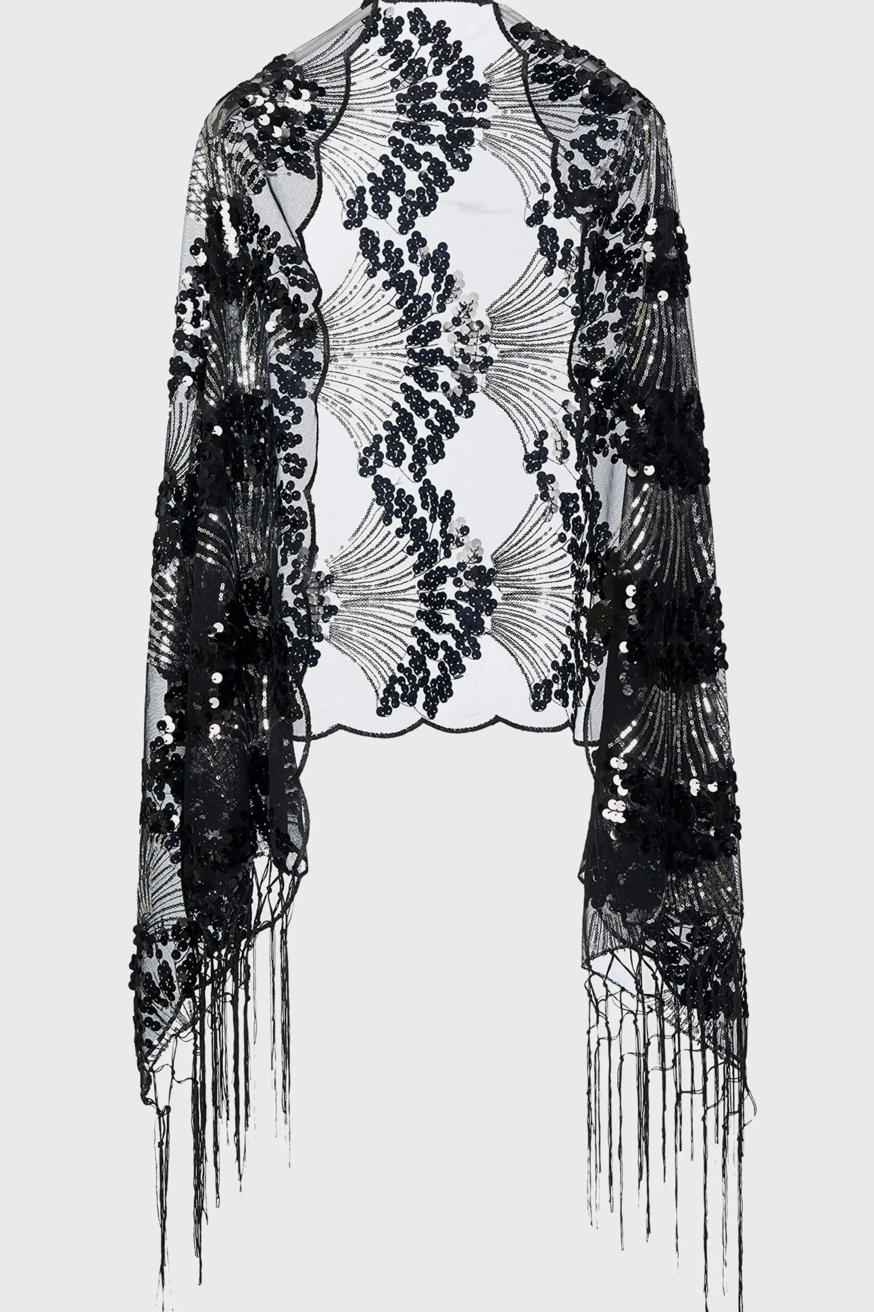 BABEYOND Shawls & Scarves<Sequined Shell Embroidery Evening Shawl