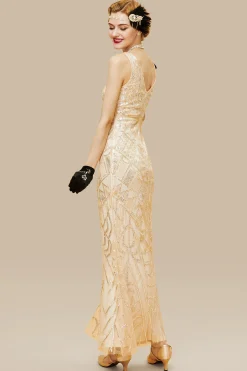 BABEYOND Prom | Evening Dresses<Sheer Scoop Neck Sequin Cocktail Dress
