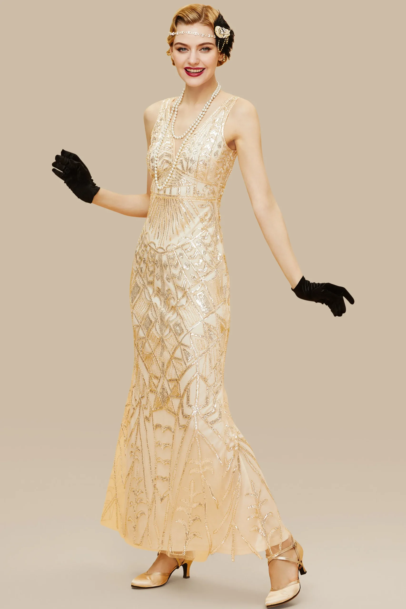 BABEYOND Prom | Evening Dresses<Sheer Scoop Neck Sequin Cocktail Dress