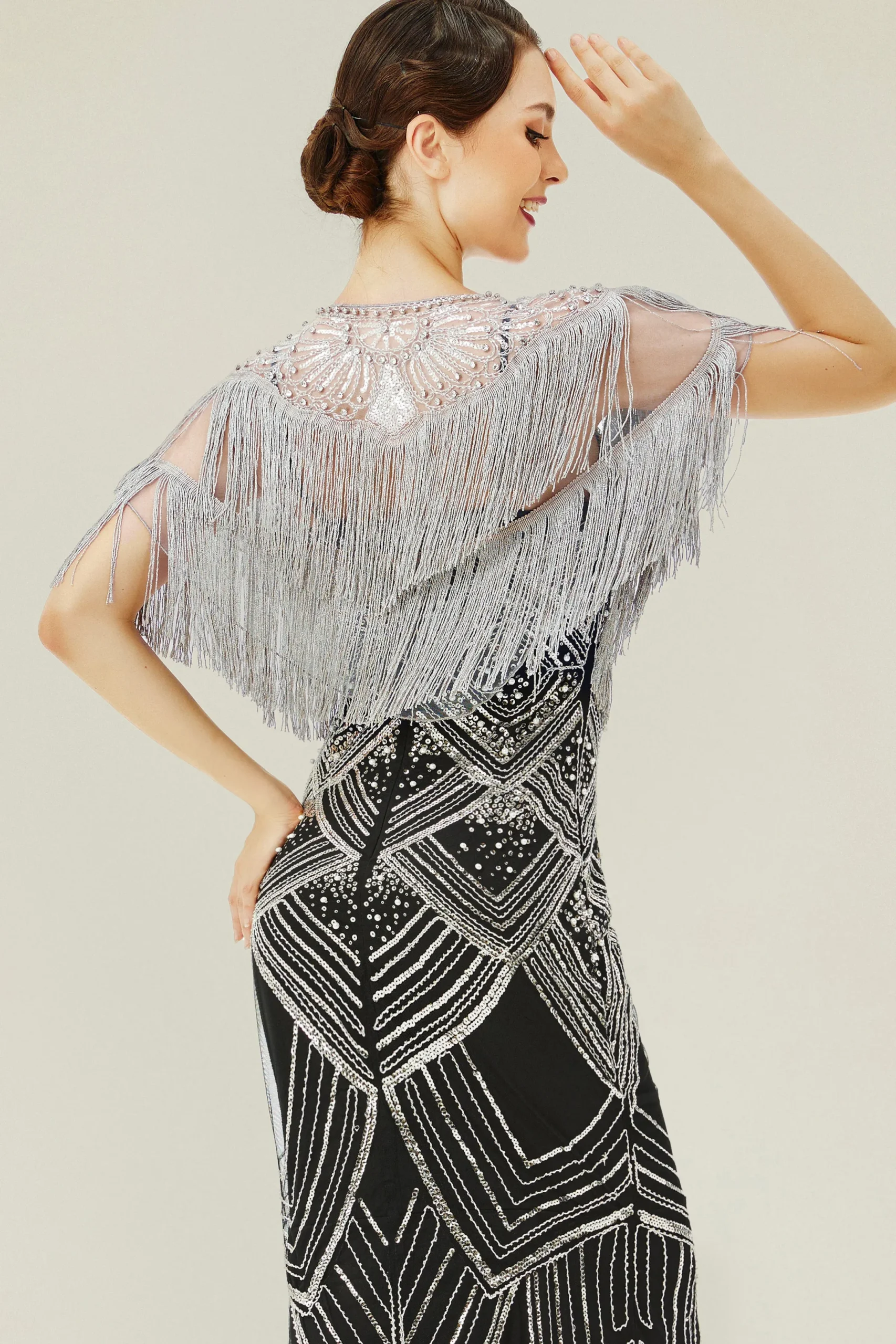 BABEYOND Shawls & Scarves | Rhinestone<Shimmering Pearls Rhinestones Shawl