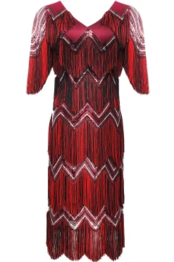 BABEYOND Flapper Dresses | Fringe<Shimmering Tiered Fringe Sequin Dress