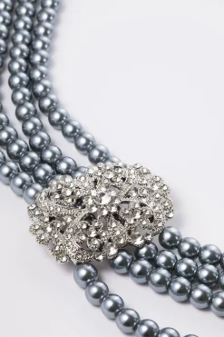 BABEYOND Necklaces | Vintage<Shiny Layered Pearl Rhinestone Necklace Set