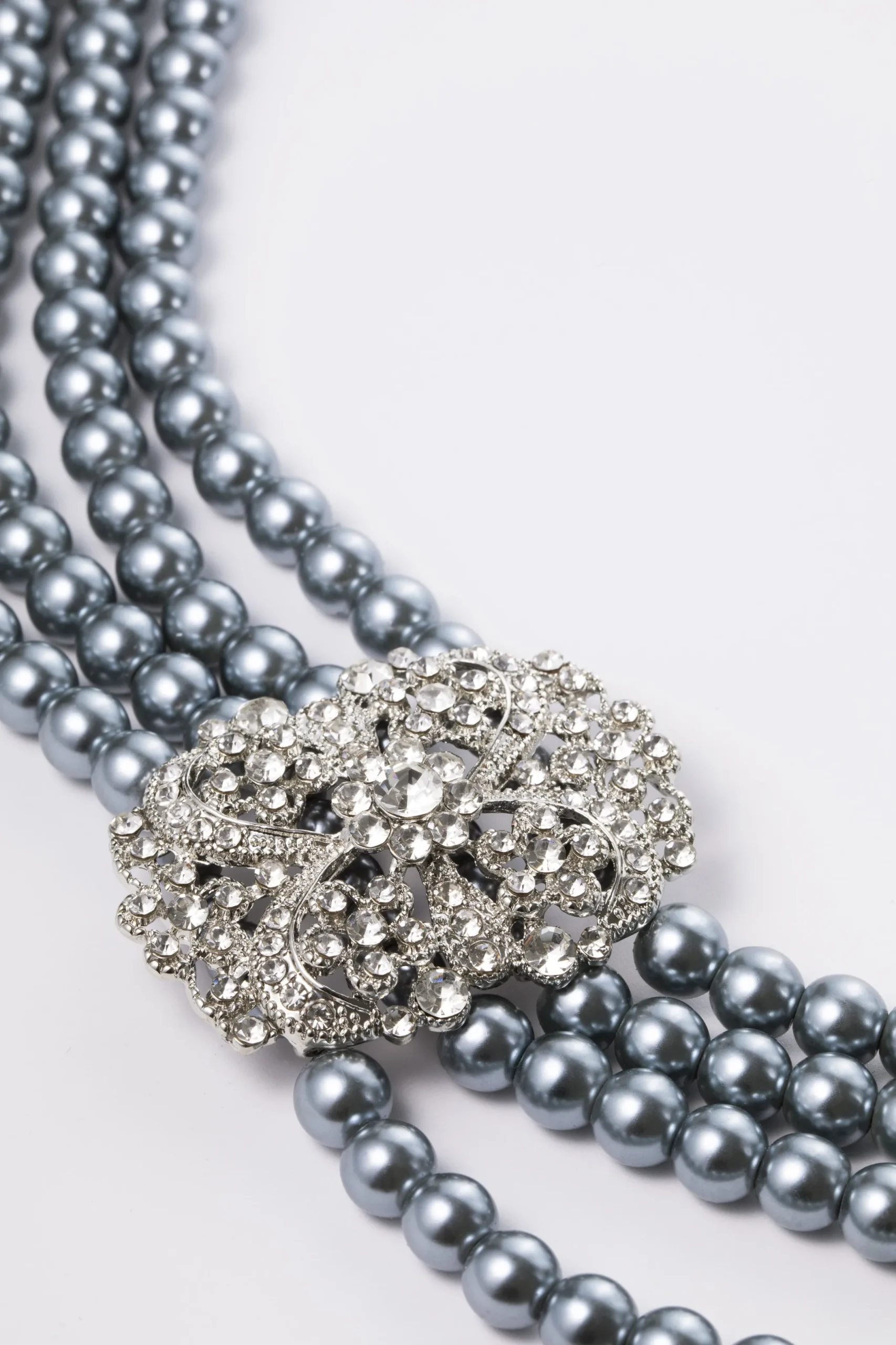 BABEYOND Necklaces | Vintage<Shiny Layered Pearl Rhinestone Necklace Set