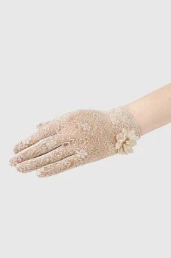 BABEYOND Gloves<Short Floral Lace-Embellished Gloves
