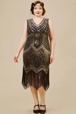 BABEYOND Sequin | Flapper Dresses<Sleeveless V-Neck Cocktail Party Dress