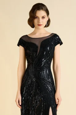 BABEYOND Evening Dresses | Formal Dresses<Sophisticated Geometric Flow Beaded Evening Gown