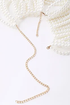 BABEYOND Shawls & Scarves | Lady<Sophisticated Pearl Body Chain Beaded Shawl