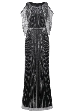 BABEYOND Evening Dresses | Formal Dresses<Sparkling Beaded Cape Sleeve Evening Gown
