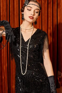 BABEYOND Flapper Dresses | Fringe<Sparkly Sequin Bodycon Flapper Dress